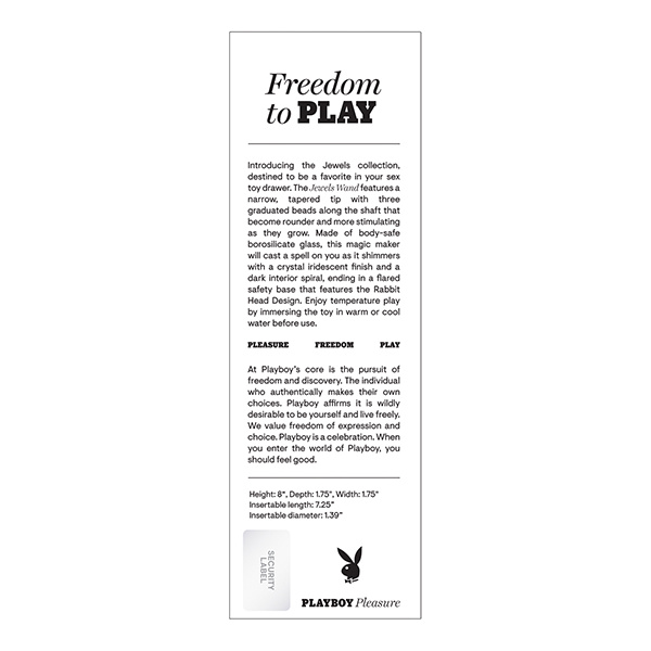 Playboy Pleasure Jewels Wand - Clear - Image 2