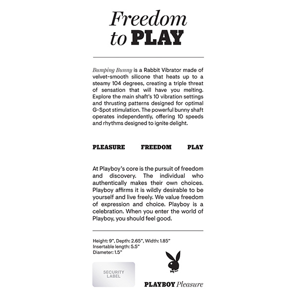 Playboy Pleasure Bumping Bunny Rabbit Vibrator - Opal - Image 4