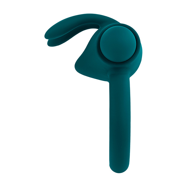 Playboy Pleasure Bunny Buzzer Cock Ring - Deep Teal - Image 4