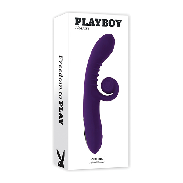 Playboy Pleasure Curlicue Rabbit Vibrator - Acai