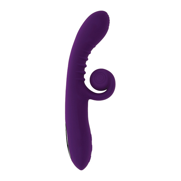 Playboy Pleasure Curlicue Rabbit Vibrator - Acai - Image 5