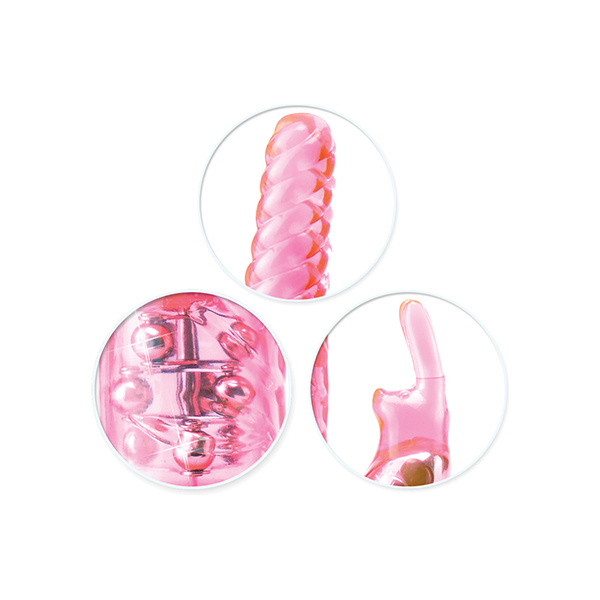 Total Ecstasy Triple Stimulator Vibe - Pink - Image 4