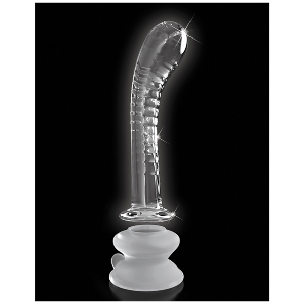 Icicles No. 88 Hand Blown Glass G-Spot Massager w-Suction Cup -  Clear - Image 3