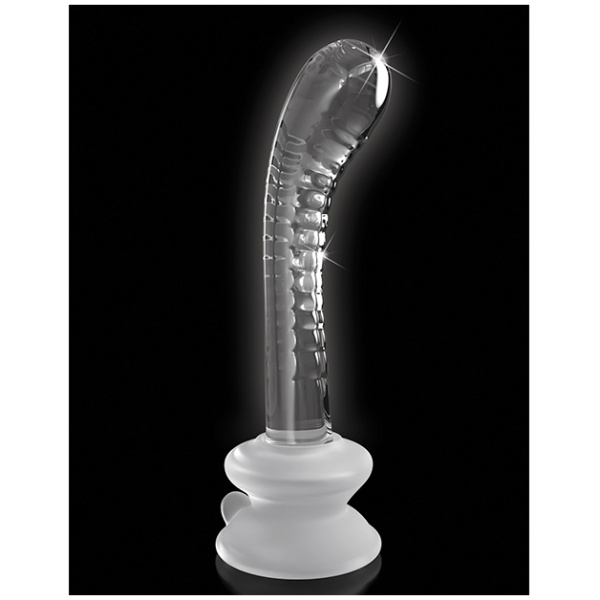 Icicles No. 88 Hand Blown Glass G-Spot Massager w-Suction Cup -  Clear - Image 4