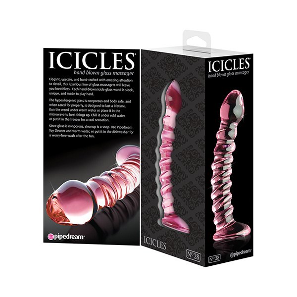 Icicles No.Hand Blown Glass - Clear W/ridges - Image 5