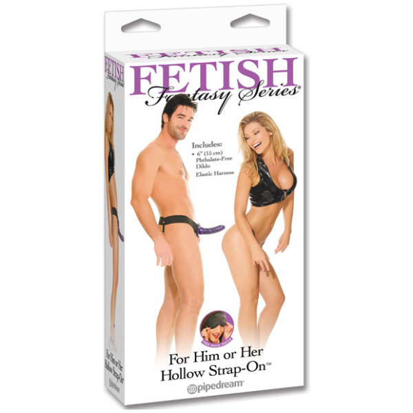 Fetish Fantasy Series Him or Her Hollow Strap On - Purple