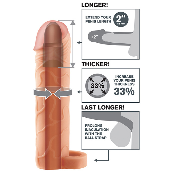 "Fantasy X-tensions Perfect 2"" Extension W/ball Strap" - Image 3
