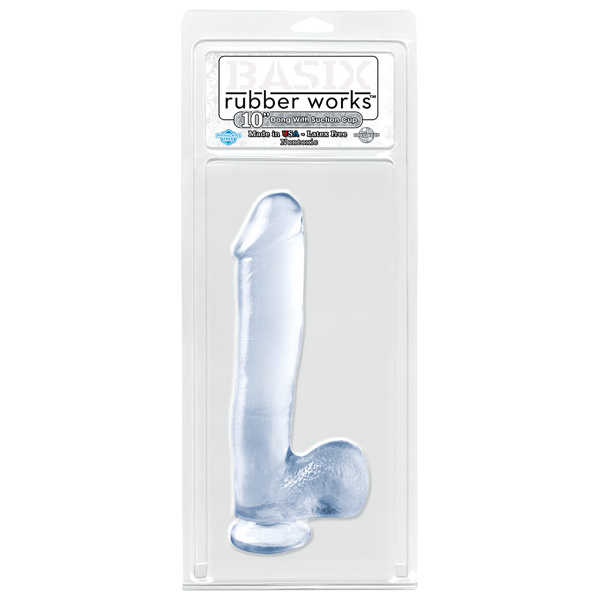 "Basix Rubber Works 10"" Dong W/suction Cup"