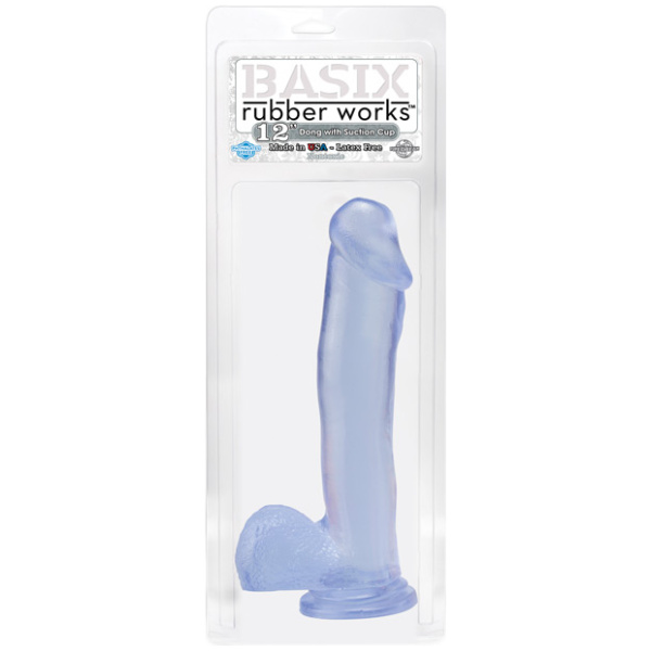 "Basix Rubber Works 12"" Dong W/suction Cup"