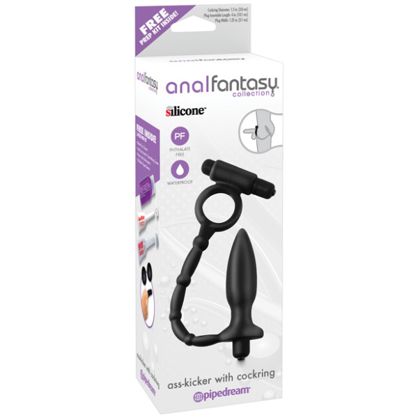 Anal Fantasy Collection Ass Kicker w-Cockring - Black