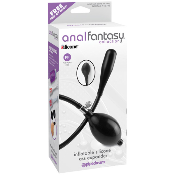 Anal Fantasy Collection Inflatable Silicone Ass Expander - Black