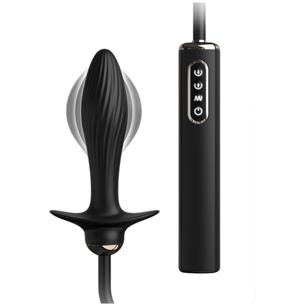 Anal Fantasy Elite Collection Auto Throb Inflatable Vibrating Plug - Black - Image 2