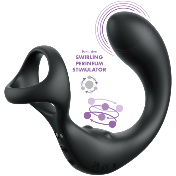 Anal Fantasy Elite Ass-Gasm Taint-Alizer P-Spot Vibrator - Black - Image 4