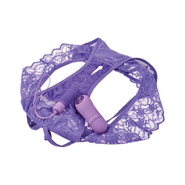 Fantasy For Her Crotchless Panty Thrill Her - Purple - Image 2