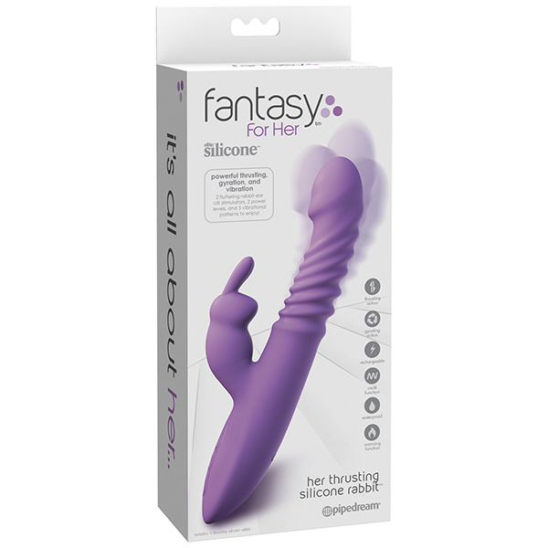 Fantasy for Her Ultimate Thrusting Silicone Rabbit - Purple