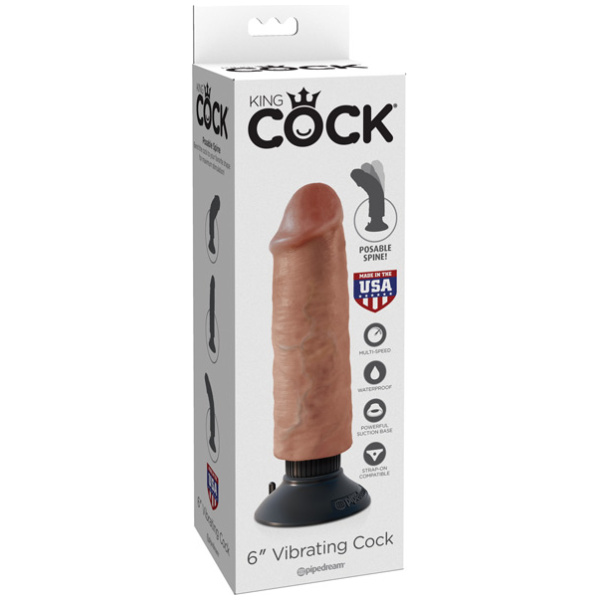 "King Cock 6"" Vibrating Cock"