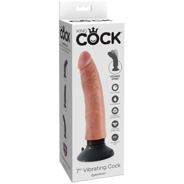 "King Cock 7"" Vibrating Cock"