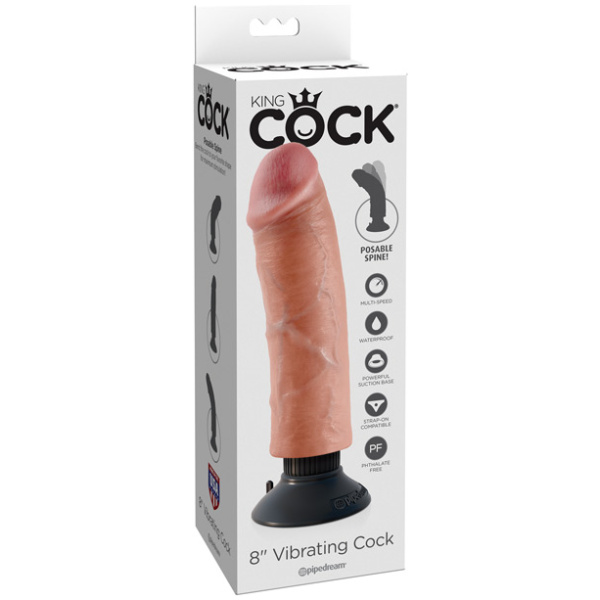 "King Cock 8"" Vibrating Cock"