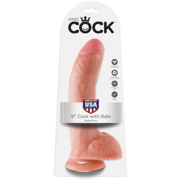 "King Cock 9"" Cock W/balls"