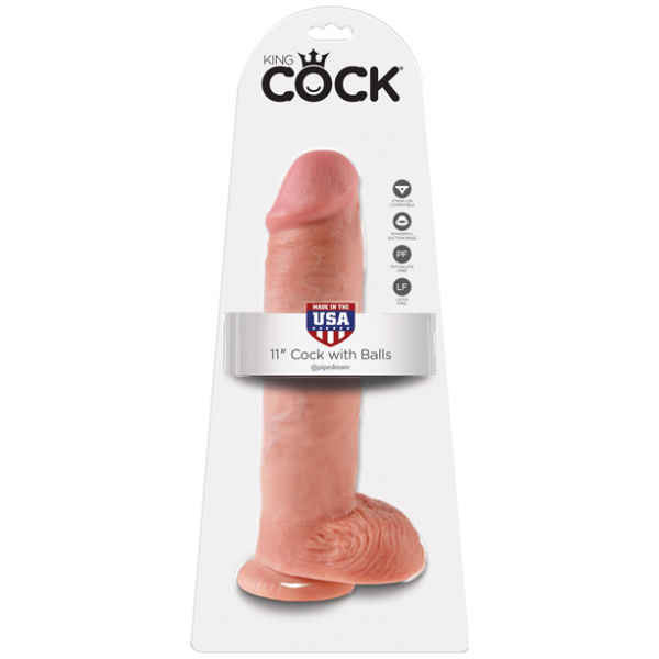 "King Cock 11"" Cock W/balls"