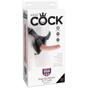 "King Cock Strap On Harness W/6"" Cock"