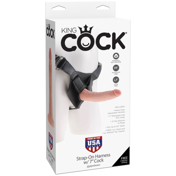 "King Cock Strap-on Harness W/7"" Cock"