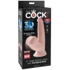 King Cock Plus Triple Density Cock W/swinging Balls - Ivory