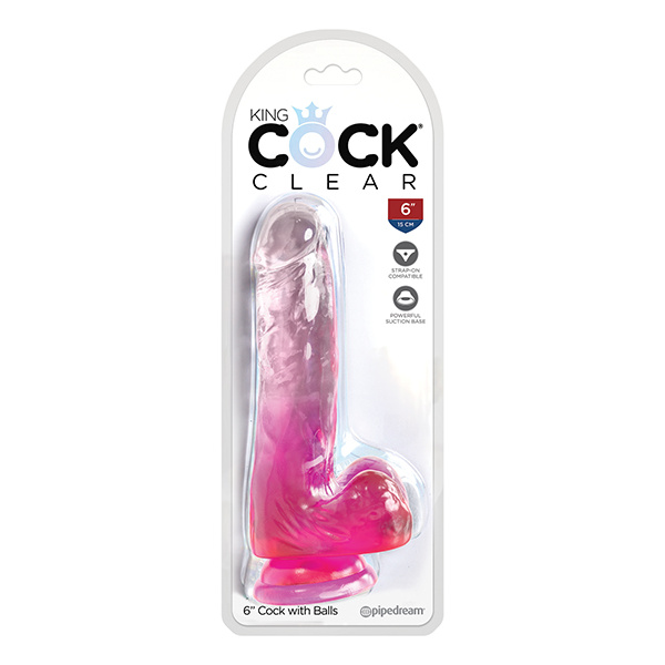 King Cock Clear Cock W/balls