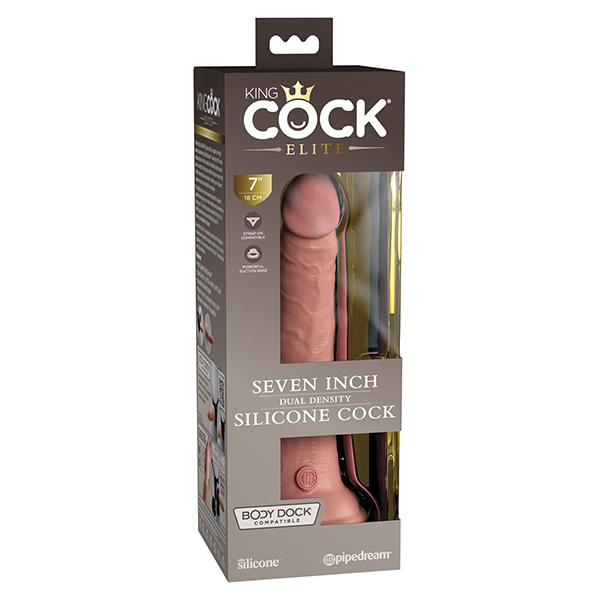 King Cock Elite 7" Dual Density Silicone Cock