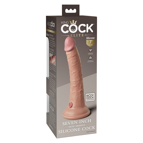 King Cock Elite 7" Dual Density Silicone Cock - Image 2