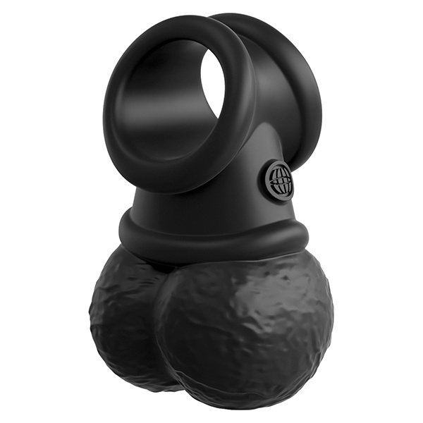 King Cock Elite The Crown Jewels Vibrating Swinging Balls - Black - Image 2