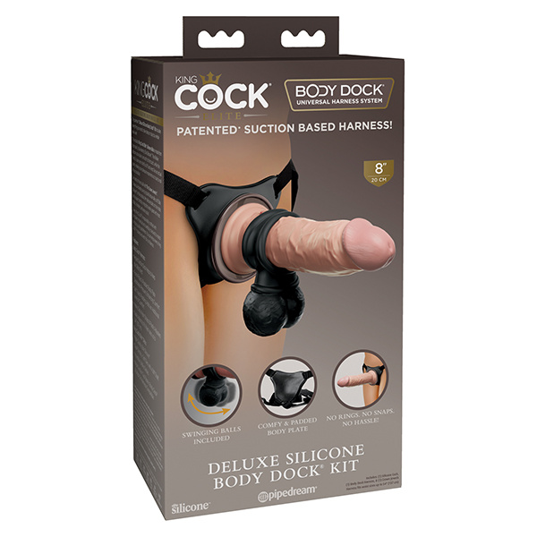 King Cock Elite Deluxe Silicone Body Dock Kit