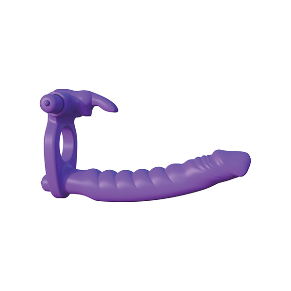 Fantasy C-Ringz Silicone Double Pene Rabbit - Purple - Image 4