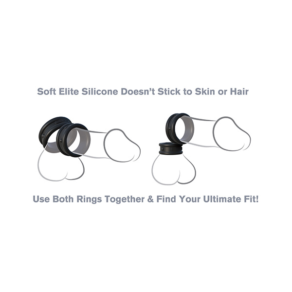 Fantasy C-Ringz Max Width Silicone Rings - Black - Image 2