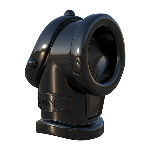 Fantasy C-Ringz Cock Pipe w-Ball Stretcher - Black - Image 3