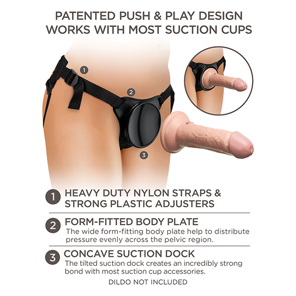 King Cock Elite Beginner's Body Dock Strap On Harness - Black - Image 2