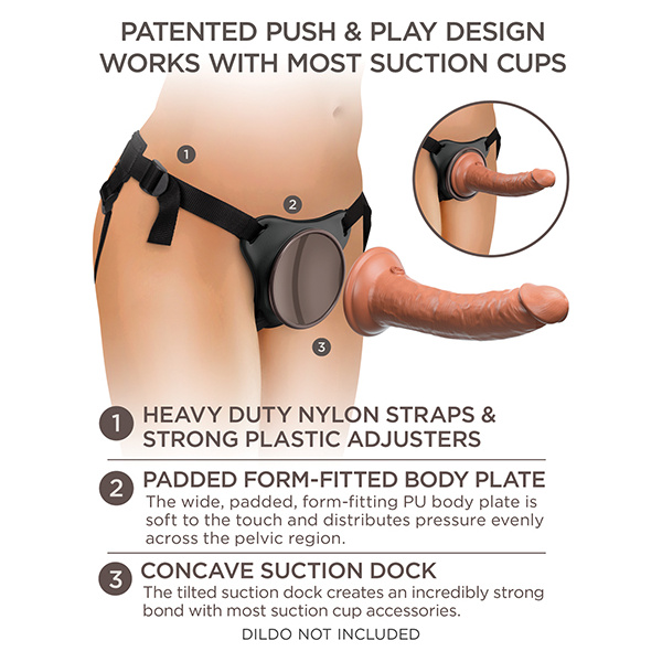 King Cock Elite Comfy Body Dock Strap On Harness - Black - Image 5