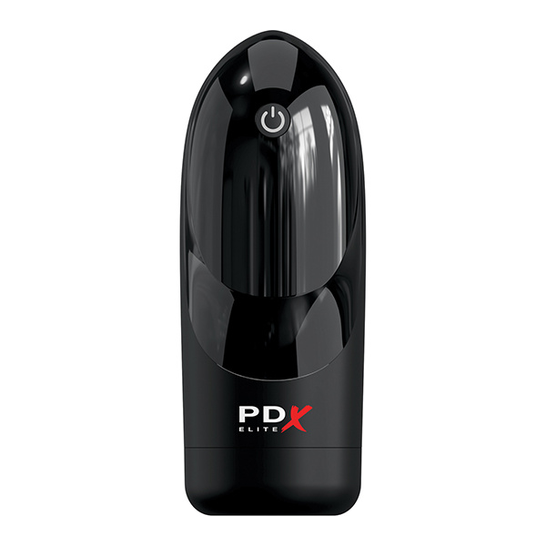 PDX Elite Hydrogasm Vibrating Stroker - Frosted-Black - Image 4