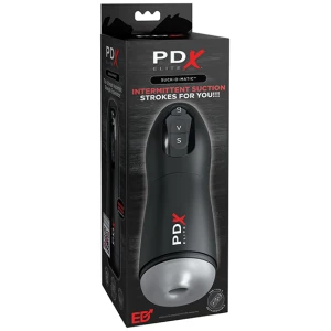 PDX Elite Suck-O-Matic Vibrating Stroker - Frosted-Black