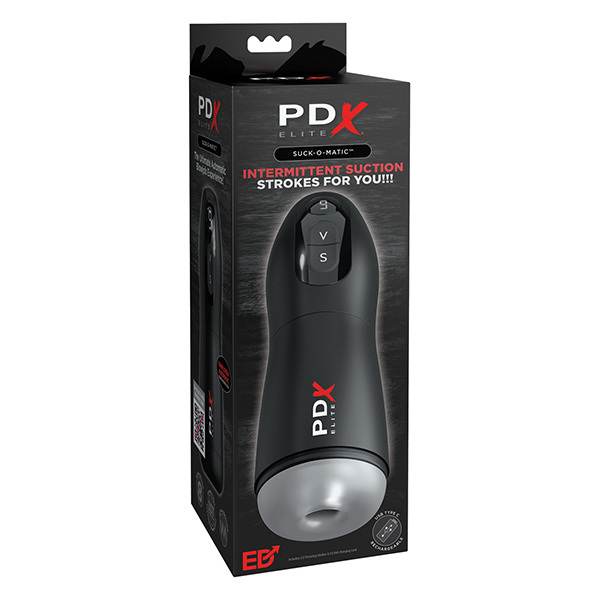 PDX Elite Suck-O-Matic Vibrating Stroker - Frosted-Black