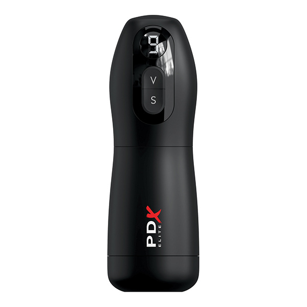 PDX Elite Suck-O-Matic Vibrating Stroker - Frosted-Black - Image 4