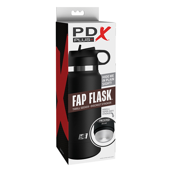 PDX Plus Fap Flask Thrill Seeker Stroker - Frosted-Black