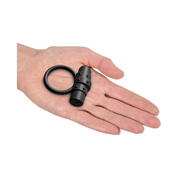 Sir Richards Control Vibrating Silicone C-Ring - Black - Image 3