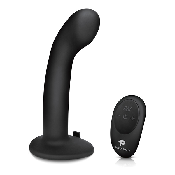 Pegasus 6" Rechargeable P-Spot G-Spot Peg w-Adjustable Harness & Remote Set - Black - Image 5