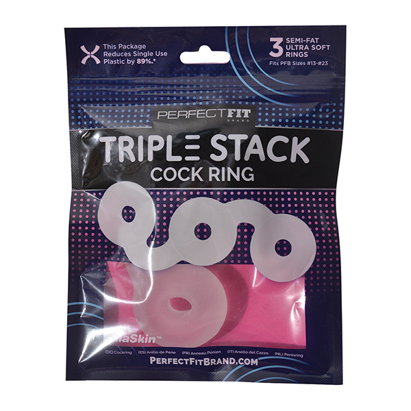 Perfect Fit Triple Donut Ring - Clear