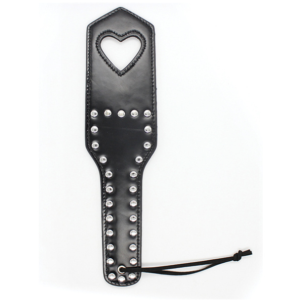 Plesur Cut-Out Heart w-Studs Paddle - Black