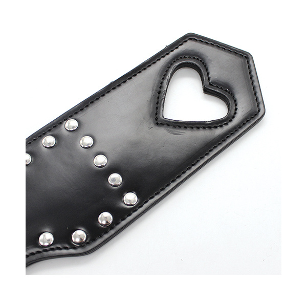 Plesur Cut-Out Heart w-Studs Paddle - Black - Image 2