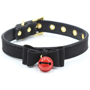 Plesur Cat Bell Bow Tie Collar - Black