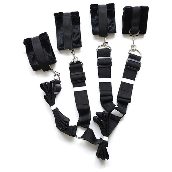 Plesur Fuzzy Bedroom Bondage Kit - Black