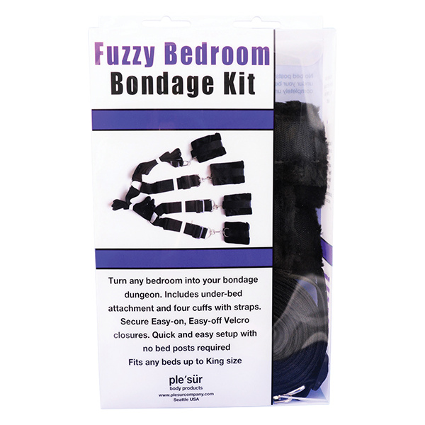 Plesur Fuzzy Bedroom Bondage Kit - Black - Image 4